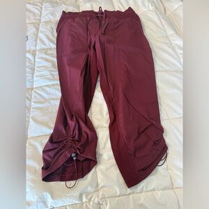 Lululemon Burgundy Drawstring Pants